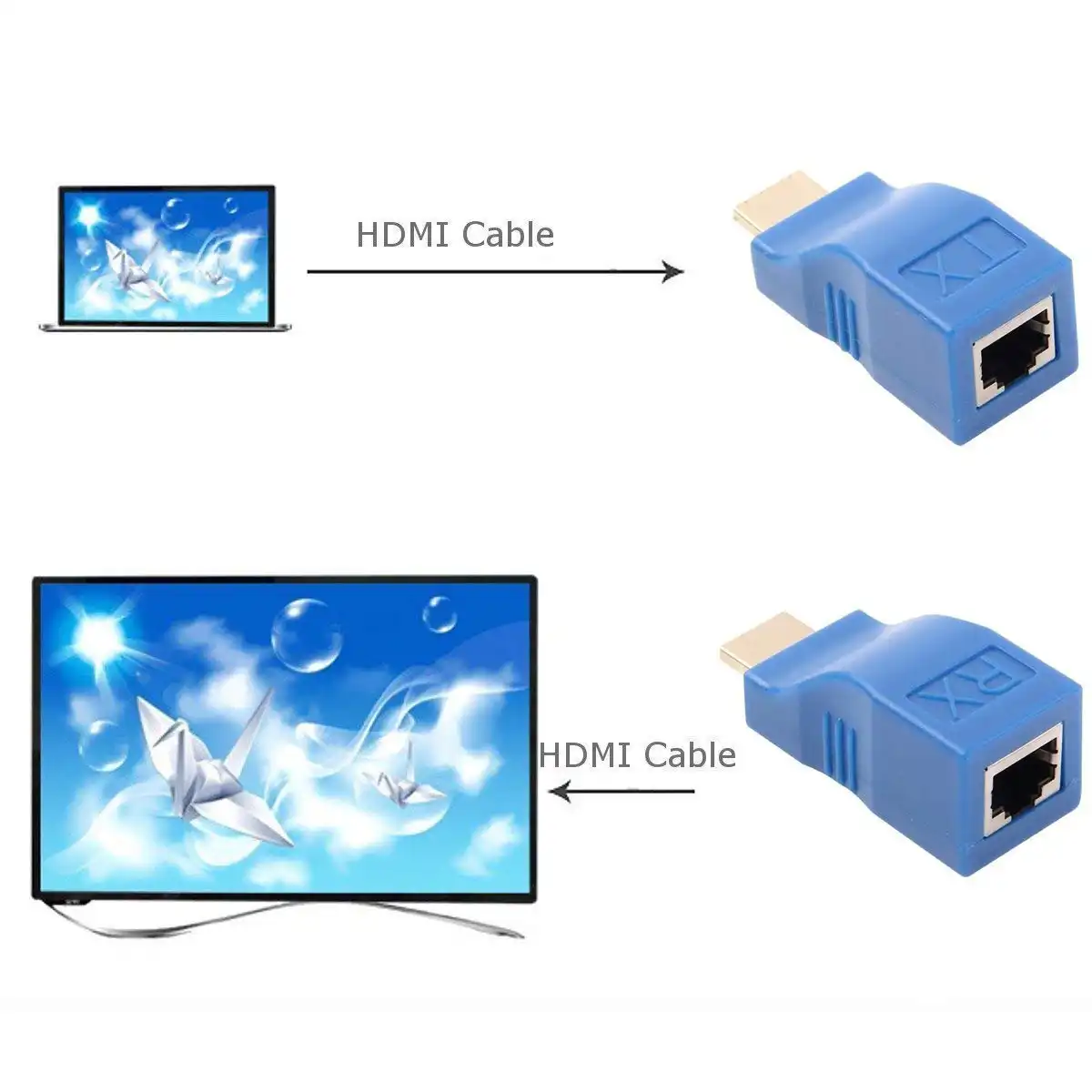 30M HDMI Extender: Buy HDMI to RJ45 Network Cable Converter Best Price in Sri Lanka for Online Shopping | ido.lk