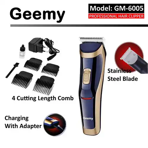 Geemy GM-6005 Rechargeable Trimmer Hair Clipper Sri Lanka @ido.lk