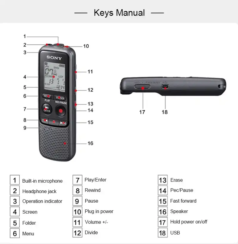 SONY Digital Voice Recorder ICD-PX240 4GB: Buy Digital Voice Recorder Best Price in Sri Lanka | ido.lk
