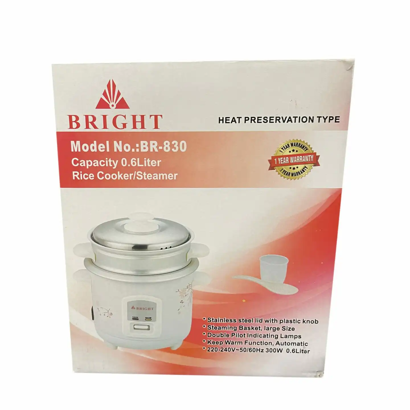 Small Rice Cooker 0.6 liter 500g: Buy Bright BR-830 Small Size Rice Cookers Best Price in Sri Lanka | ido.lk