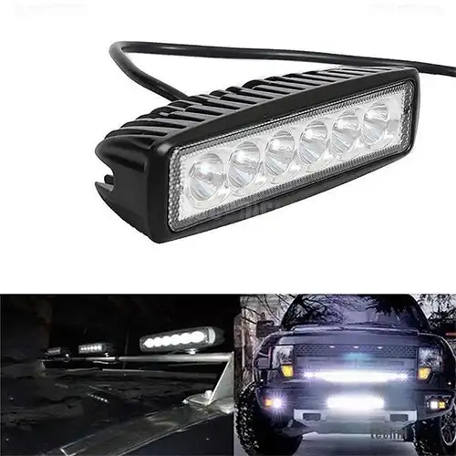 18W LED Work Light Bar Fog Lamp For Off Road SUV Car in Sri Lanka @ ido.lk