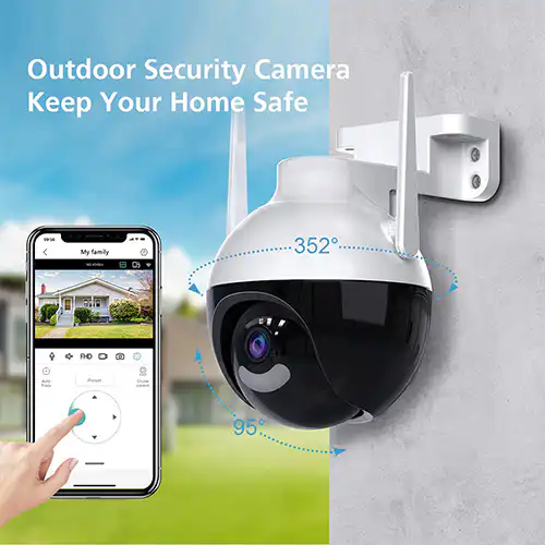 4MP PTZ Wifi IP Camera iCsee Outdoor Security CCTV Camera @ido.lk