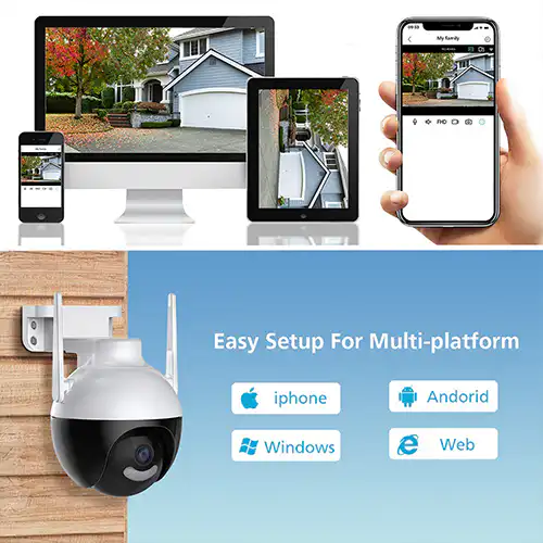 4MP PTZ Wifi IP Camera iCsee Outdoor Security CCTV Camera@ ido.lk