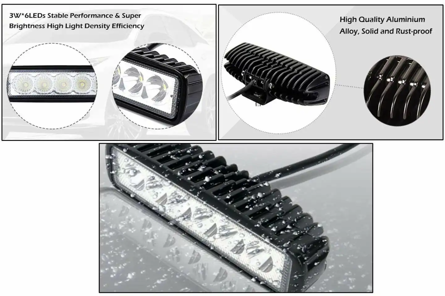 18W LED Work Light Bar: Buy Car LED Light bar and Light Accessories Best Price in Sri Lanka | ido.lk