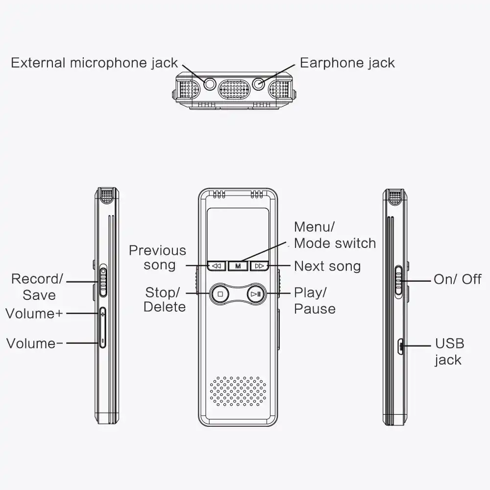 Professional Digital Voice Recorder: Buy Rechargeable long time Audio Recorder MP3 Player Voice Control Digital Voice Recorder for Meetings Best Price in Sri Lanka | ido.lk
