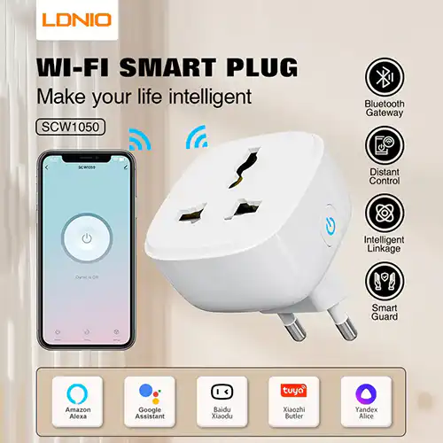 LDNIO WiFi Smart Power Plug Wall Socket SCW1050@ ido.lk