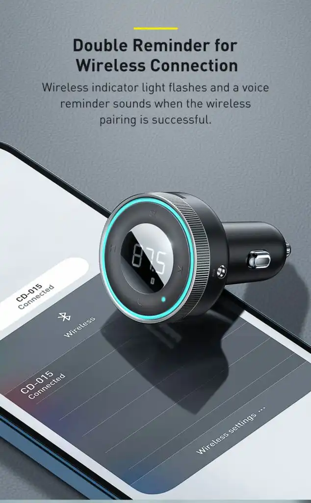 Baseus FM Transmitter Car Bluetooth 5.0 Music Adapter: Buy Car FM Modulator Best Price in Sri Lanka for online Shopping | ido.lk