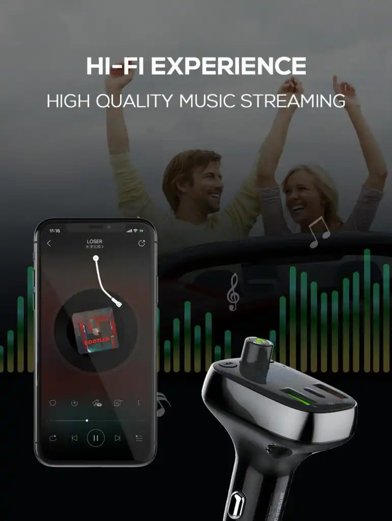 LDNIO Bluetooth FM Transmitter: LDNIO C704Q Universal Bluetooth FM transmitter and car charger Best Price in Sri Lanka