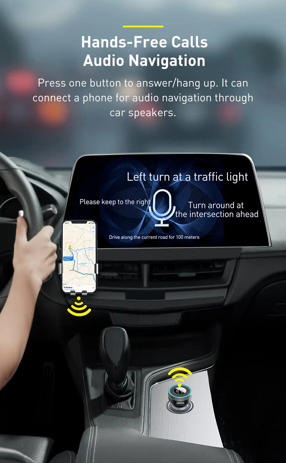 Baseus FM Transmitter Car Bluetooth 5.0 Music Adapter: Buy Car FM Modulator Best Price in Sri Lanka for online Shopping | ido.lk