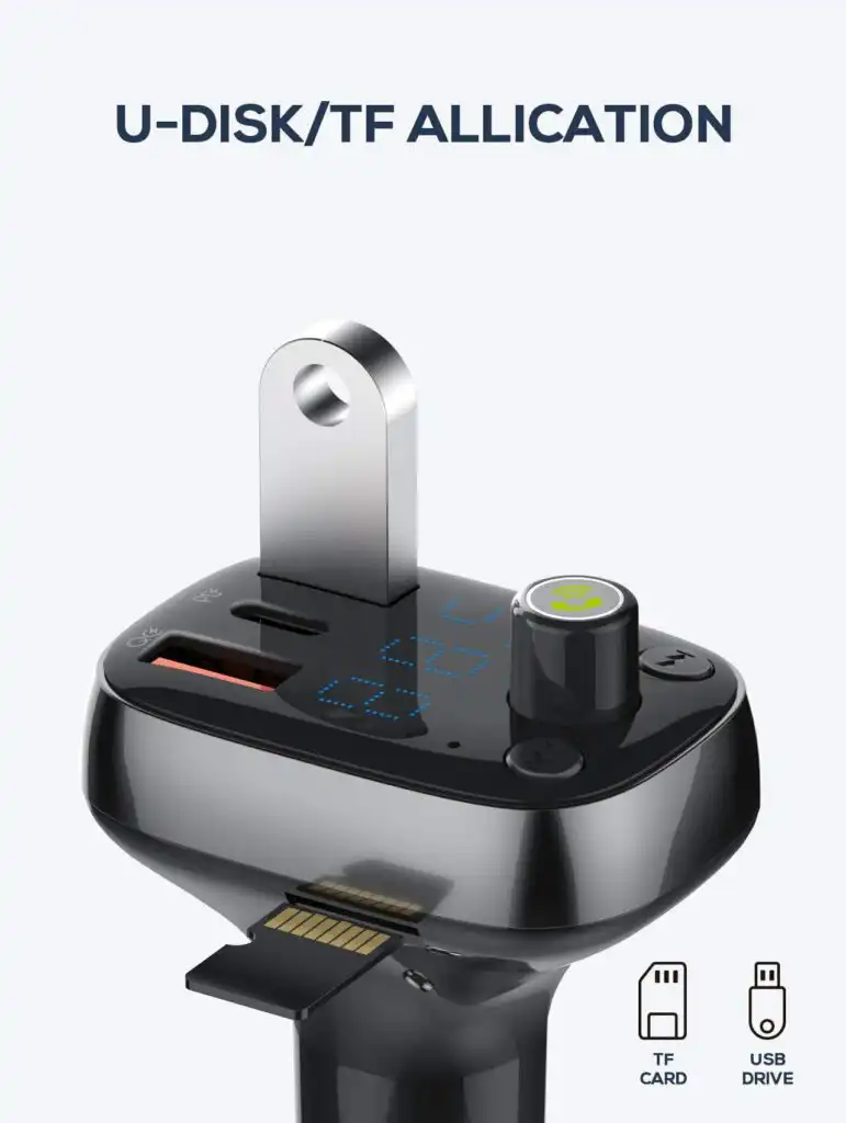 LDNIO Bluetooth FM Transmitter: LDNIO C704Q Universal Bluetooth FM transmitter and car charger Best Price in Sri Lanka