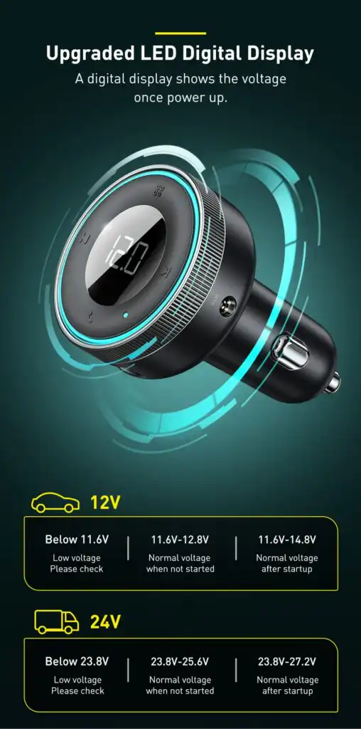 Baseus FM Transmitter Car Bluetooth 5.0 Music Adapter: Buy Car FM Modulator Best Price in Sri Lanka for online Shopping | ido.lk