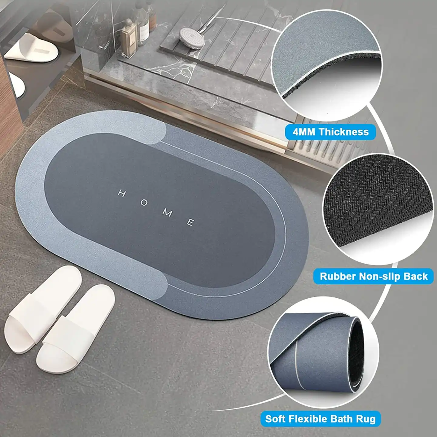 Water Absorbent Bathroom Mat Non Slip Entrance Doormat: Buy Waterproof Bath Mat Best Price in Sri Lanka | ido.lk