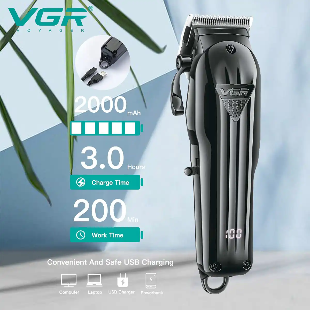 VGR Professional Rechargeable Hair Clipper: Buy Cordless Trimmer For hair and beard Cutting Best Price in Sri Lanka | ido.lk