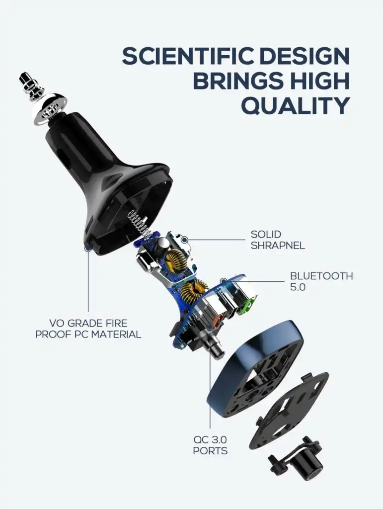 LDNIO Bluetooth FM Transmitter: LDNIO C704Q Universal Bluetooth FM transmitter and car charger Best Price in Sri Lanka