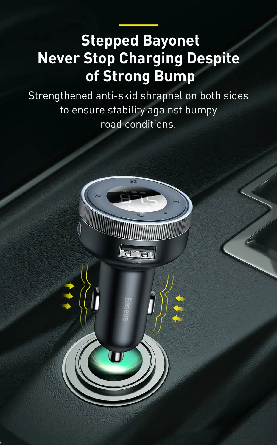 Baseus FM Transmitter Car Bluetooth 5.0 Music Adapter: Buy Car FM Modulator Best Price in Sri Lanka for online Shopping | ido.lk