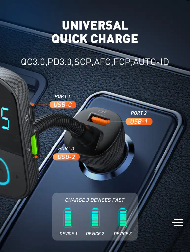 LDNIO Car FM Transmitter Bluetooth: Buy car FM Modulator Best Price in Sri Lanka For Online Shopping | ido.lk
