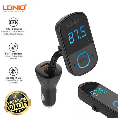 LDNIO Car FM Transmitter Bluetooth FM Modulator@ido.lk
