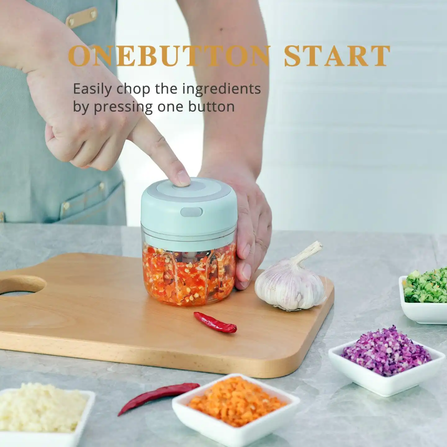 Electric Mini Food Chopper 250ml Garlic Mincer: Buy an Electric rechargeable Food Chopper Best Price in Sri Lanka | ido.lk