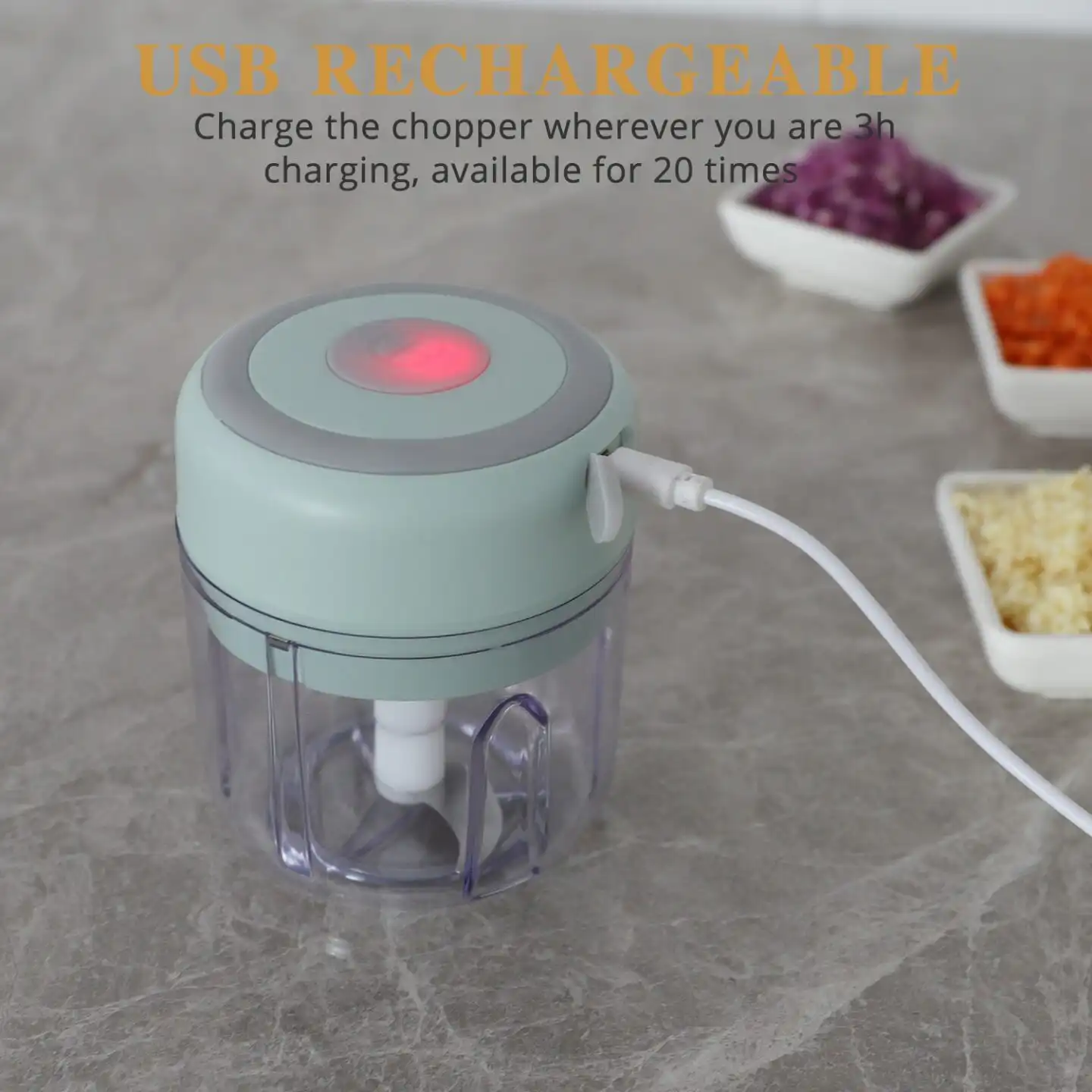 Electric Mini Food Chopper 250ml Garlic Mincer: Buy an Electric rechargeable Food Chopper Best Price in Sri Lanka | ido.lk
