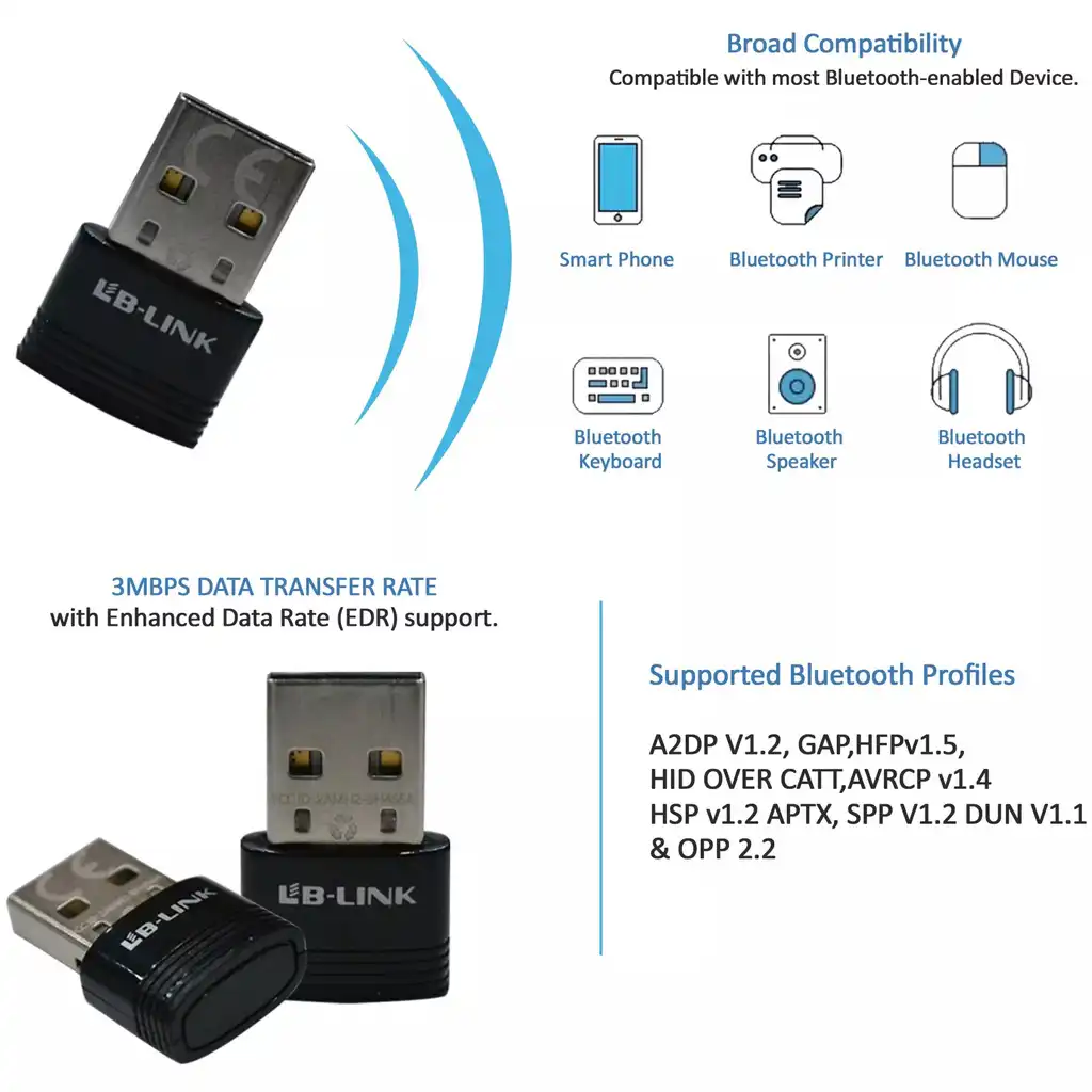 LB-LINK Mini Bluetooth 5.0 Wireless Dongle: Buy LB-LINK Mini Bluetooth 5.0 Wireless Dongle Best Price in Sri Lanka | ido.lk