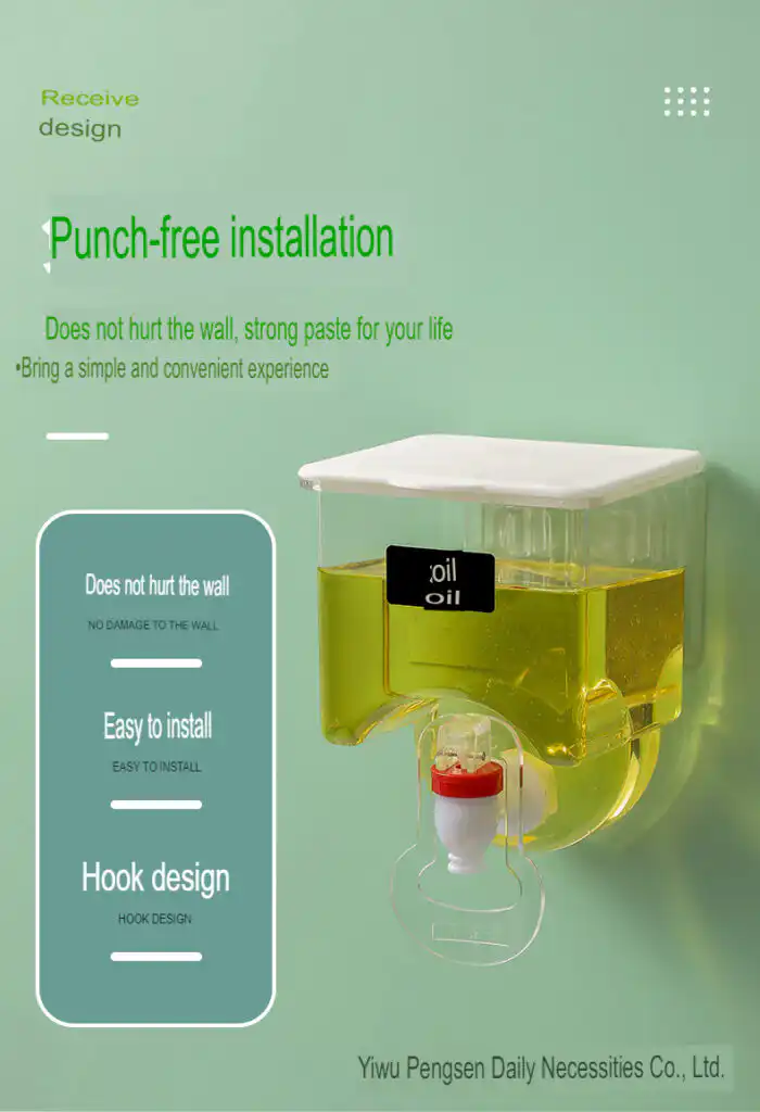 Wall Mounted Oil Dispenser Transparent Liquid Seasoning Tank: BuyWall Mounted Oil Dispenser Best Price in Sri Lanka | ido.lk