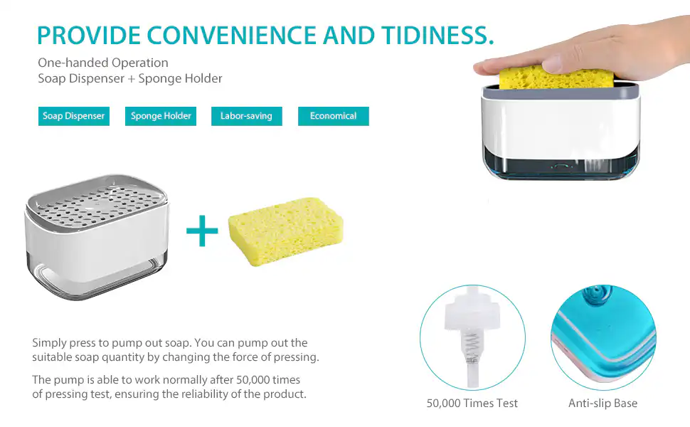 Press Type Pump Soap Dispenser with Sponge Holder: Buy Press Type Pump Soap Dispenser Best Price in Sri Lanka | ido.lk