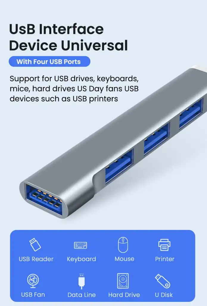 USB C Hub 4 Port 3.0 Type C USB Multi-Port Hub: Buy USB C Hub 4 Port Best Price in Sri Lanka | ido.lk