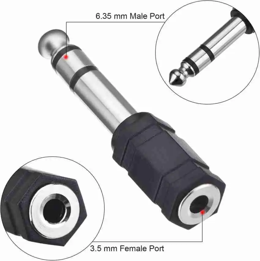 6.35mm Audio Stereo Plug to 3.5mm Jack Adapter: Buy 6.35mm Audio Stereo Plug to 3.5mm Jack Adapter Best Price in Sri Lanka | ido.lk