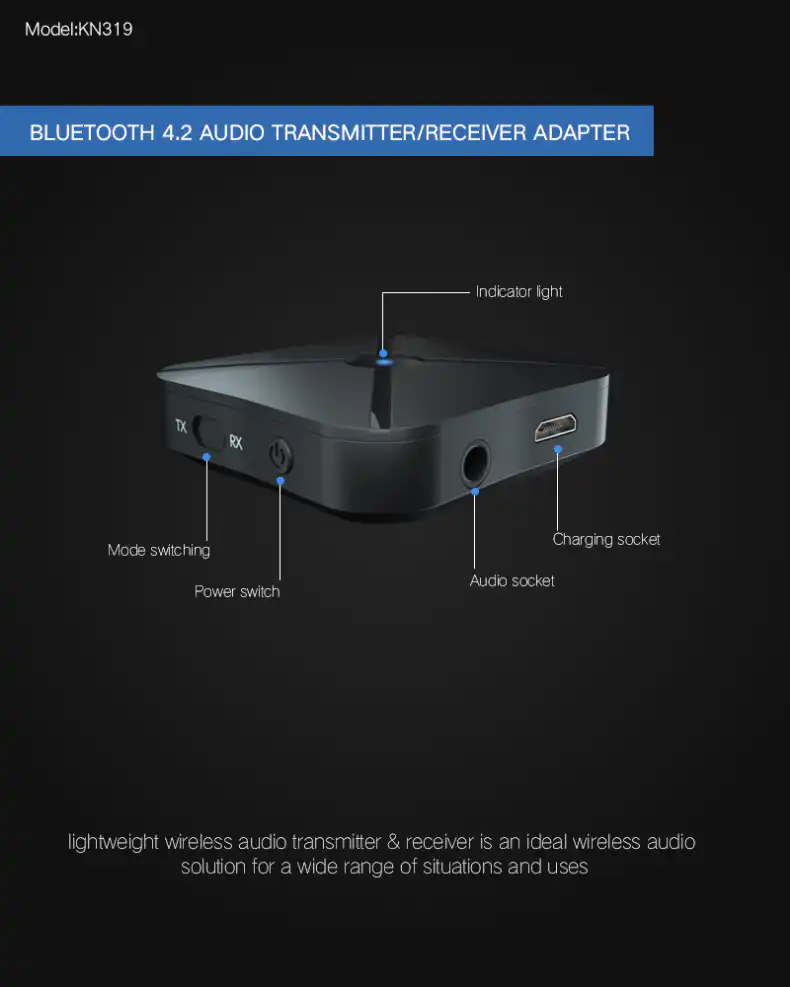 2 in 1 Wireless Audio Transmitter Receiver: 2 in 1 Wireless Audio Transmitter Receiver Best Price in Sri Lanka | ido.lk