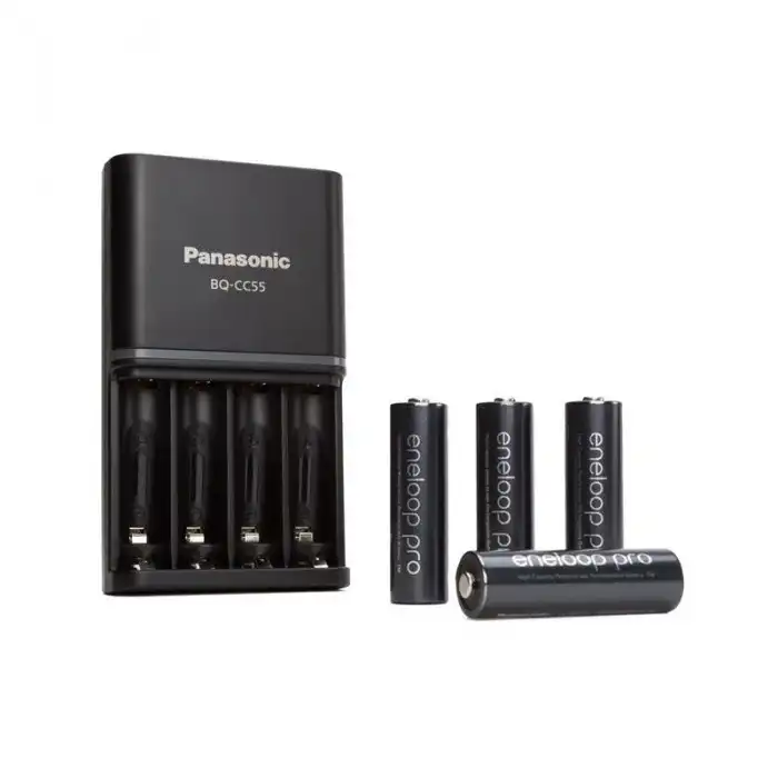 Panasonic Eneloop Pro Charger with 4 Rechargeable Batteries BQ-CC55: Panasonic Eneloop Pro Charger Best Price in Sri Lanka | ido.lk
