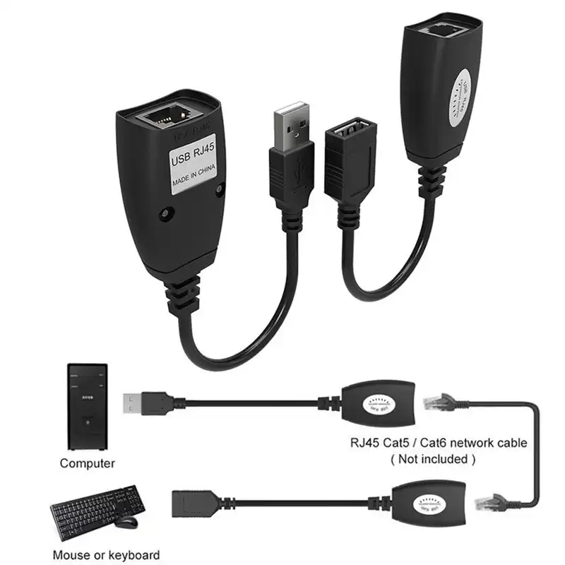 USB RJ45 Extender 150ft USB Extension Adapter 50M: Buy USB RJ45 Extender 150ft Best Price in Sri Lanka | ido.lk