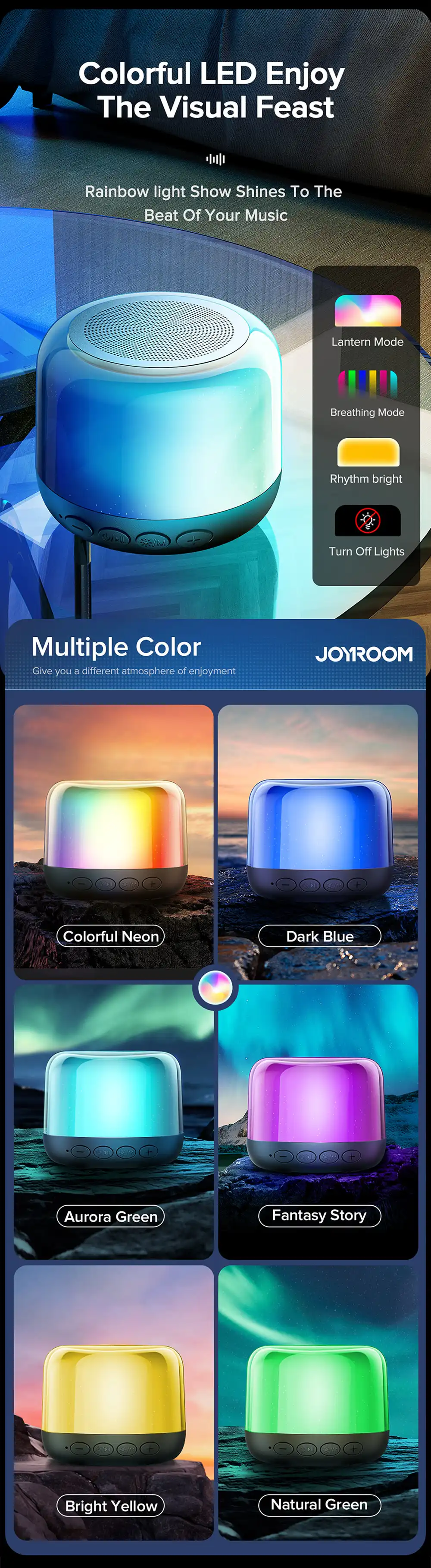 Joyroom Bluetooth Wireless Speaker JR-ML03 with RGB Light: Buy Joyroom Bluetooth Wireless Speaker in Sri Lanka | ido.lk