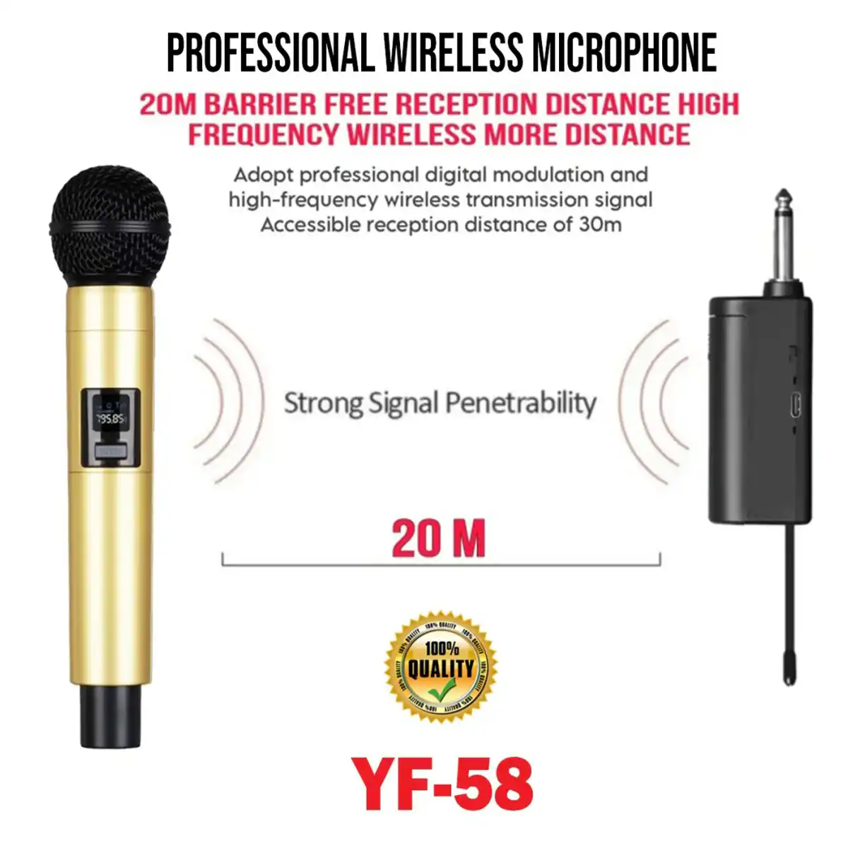 Wireless Rechargeable Dual Mic Handheld Microphone Sri Lanka | ido.lk