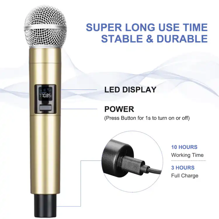 Wireless Rechargeable Dual Mic Handheld Microphone Sri Lanka | ido.lk