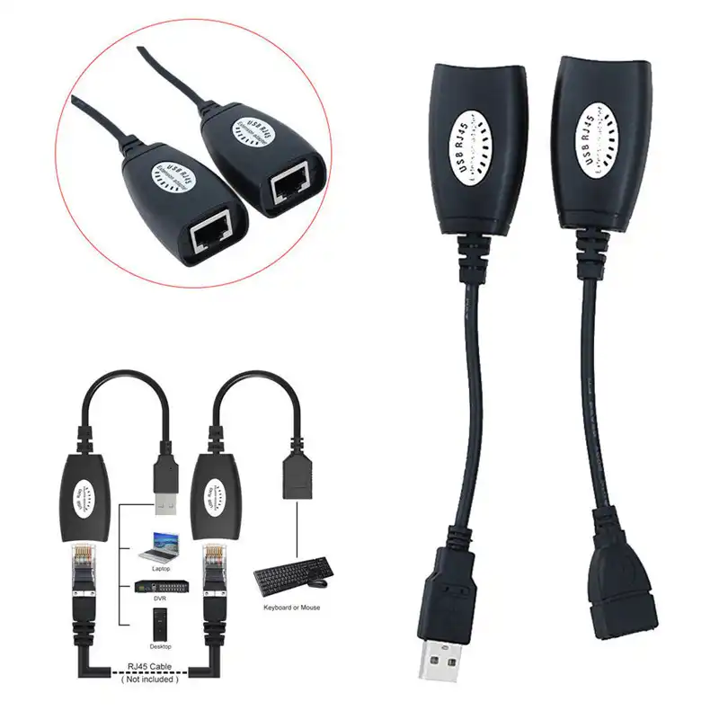 USB RJ45 Extender 150ft USB Extension Adapter 50M: Buy USB RJ45 Extender 150ft Best Price in Sri Lanka | ido.lk