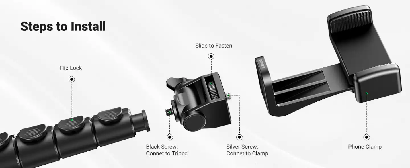 Selfie Stick Tripod with Bluetooth Remote UGreen LP354: Buy Selfie Stick Tripod with Bluetooth Remote in Sri Lanka | ido.lk