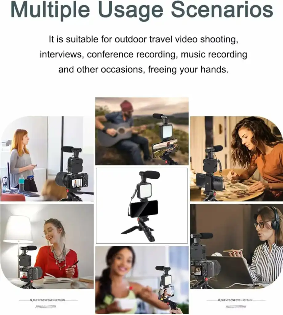 Video Making Vlog Tripod Kit with Mic and Light: Video Making Vlog Tripod Kit Best Price in Sri Lanka | ido.lk