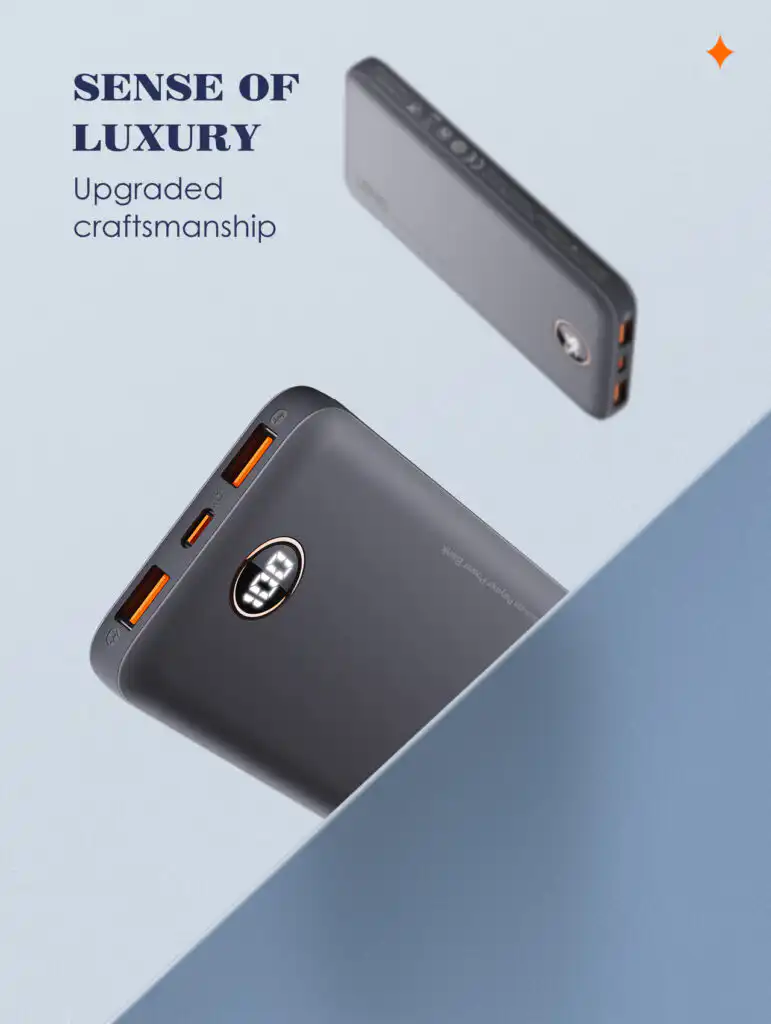 LDNIO PQ10 10000mAh Power Bank Ultra Slim Led Digital Display: LDNIO PQ10 10000mAh Power Bank in Sri Lanka | ido.lk