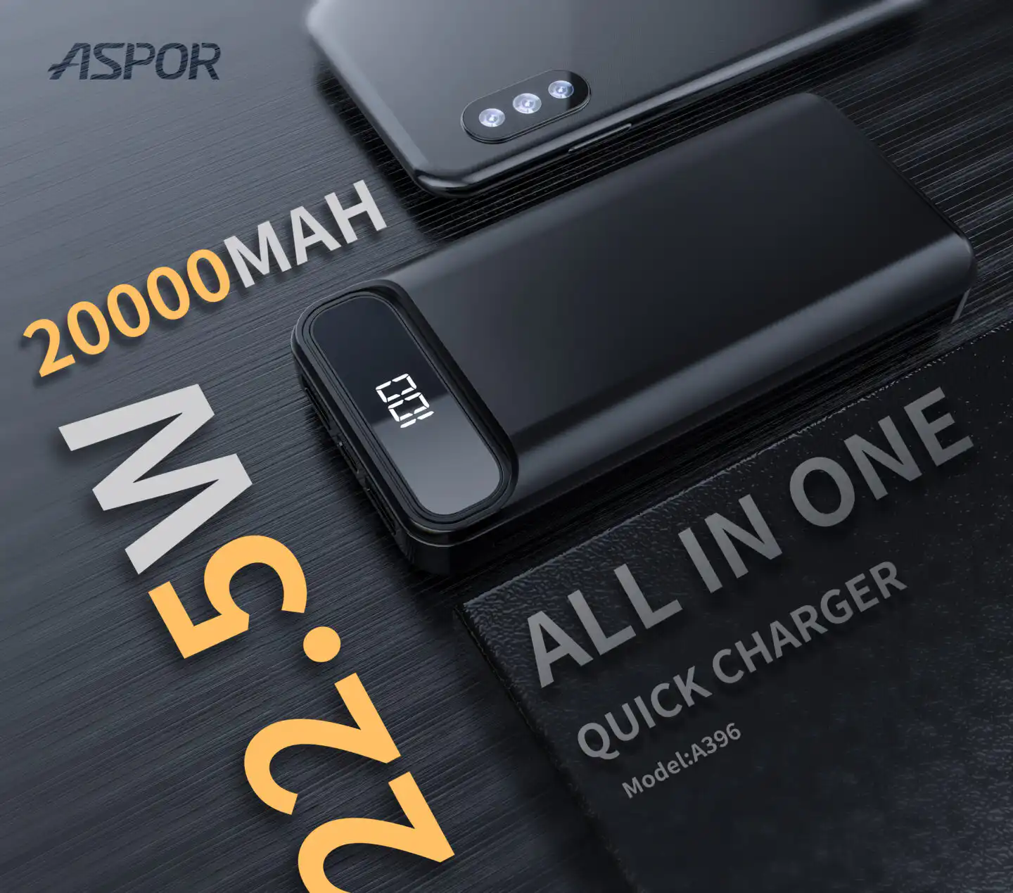 Aspor 20000mAh Power Bank A396 with 22.5W PD Charging: Buy Aspor 20000mAh Power Bank A396 in Sri Lanka | ido.lk