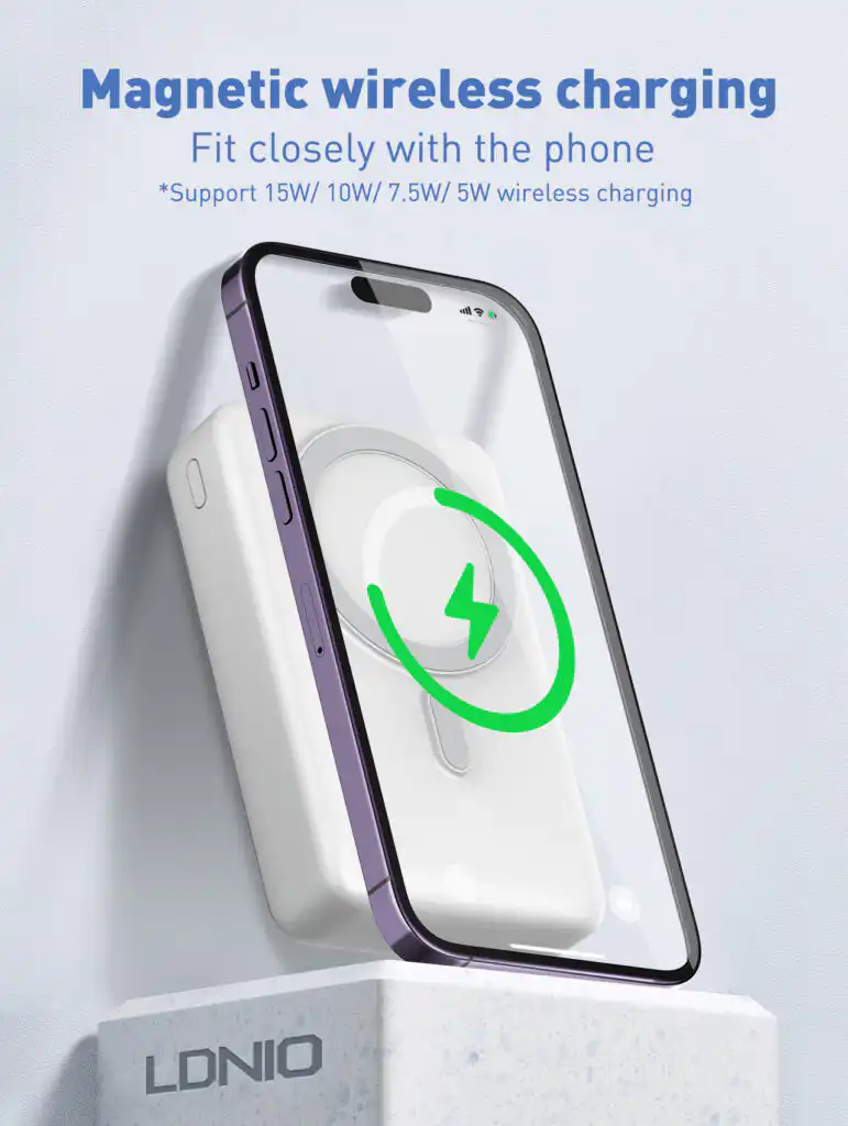 LDNIO 20000mAh Wireless Power Bank PQ18 5A 22.5W: Buy LDNIO 20000mAh Wireless Power Bank in Sri Lanak | ido.lk