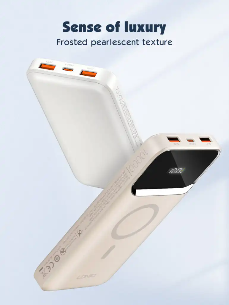 LDNIO 10000mAh Magnetic Wireless Power Bank PQ12: Buy LDNIO 10000mAh Magnetic Wireless Power Bank in Sri Lanka | ido.lk