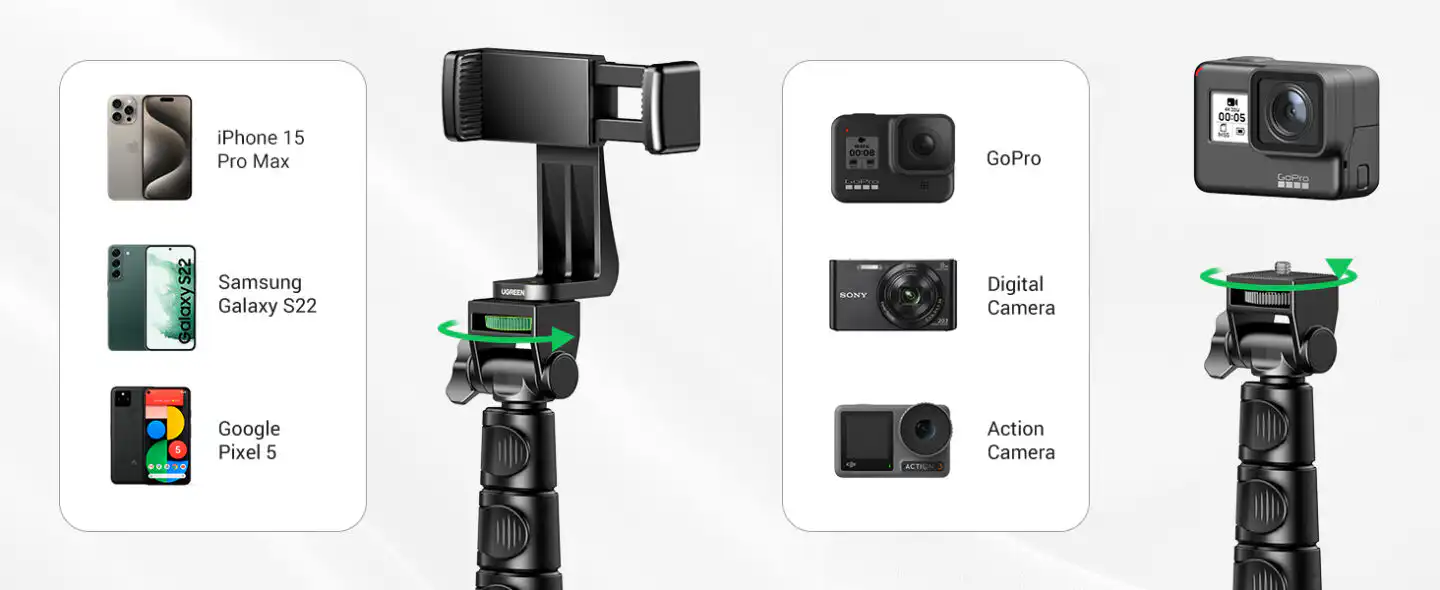Selfie Stick Tripod with Bluetooth Remote UGreen LP354: Buy Selfie Stick Tripod with Bluetooth Remote in Sri Lanka | ido.lk