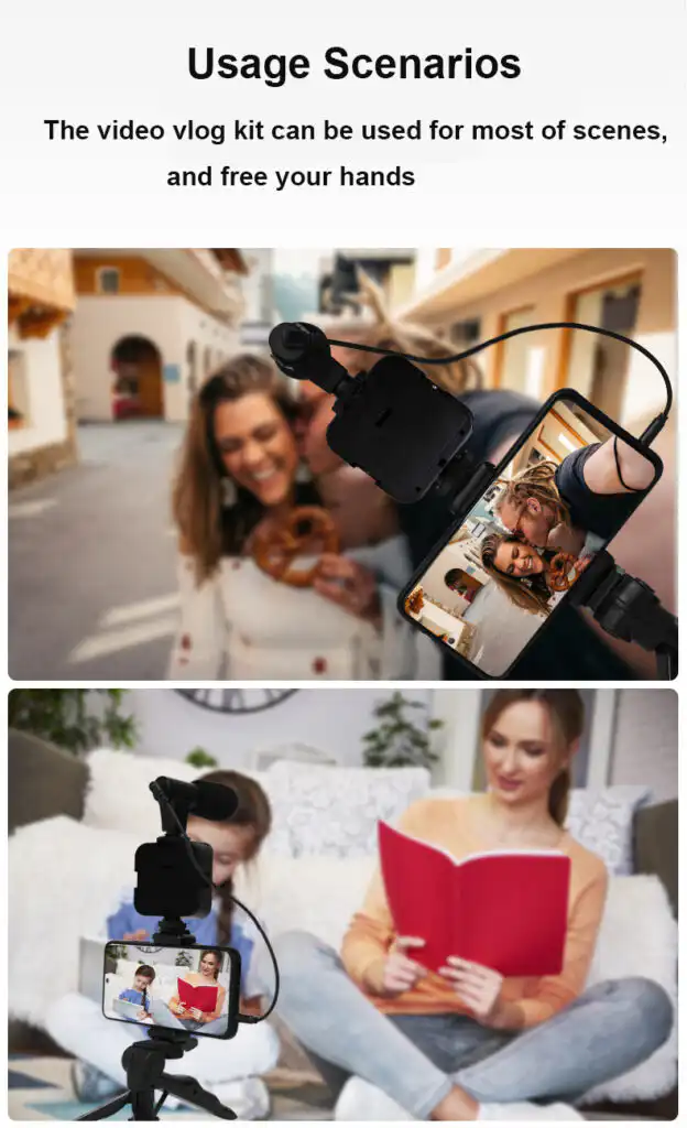 Video Making Vlog Tripod Kit with Mic and Light: Video Making Vlog Tripod Kit Best Price in Sri Lanka | ido.lk