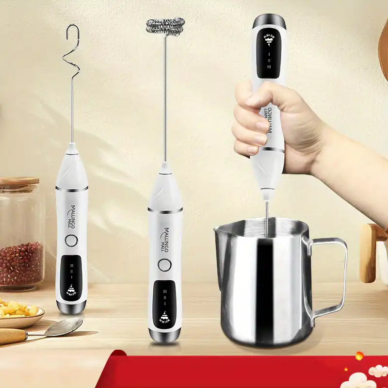 Rechargeable Handheld Milk Frother Stainless Steel Electric Whisk: Buy Rechargeable Handheld Milk Frother in Sri Lanka | ido.lk 