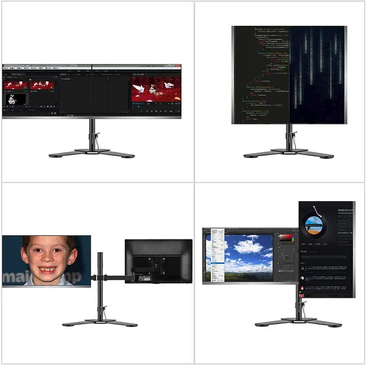 Dual Monitor Desk Stand Mount 14inch - 30inch: Buy Dual Monitor Desk Stand Mount 14inch - 30inch in Sri Lanka | ido.lk