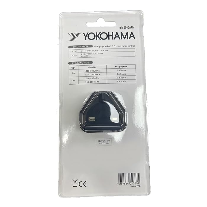 YOKOHAMA Battery Charger with 4 AA Rechargeable Batteries 2000mAh: Buy YOKOHAMA Battery Charger in Sri Lanka | ido.lk