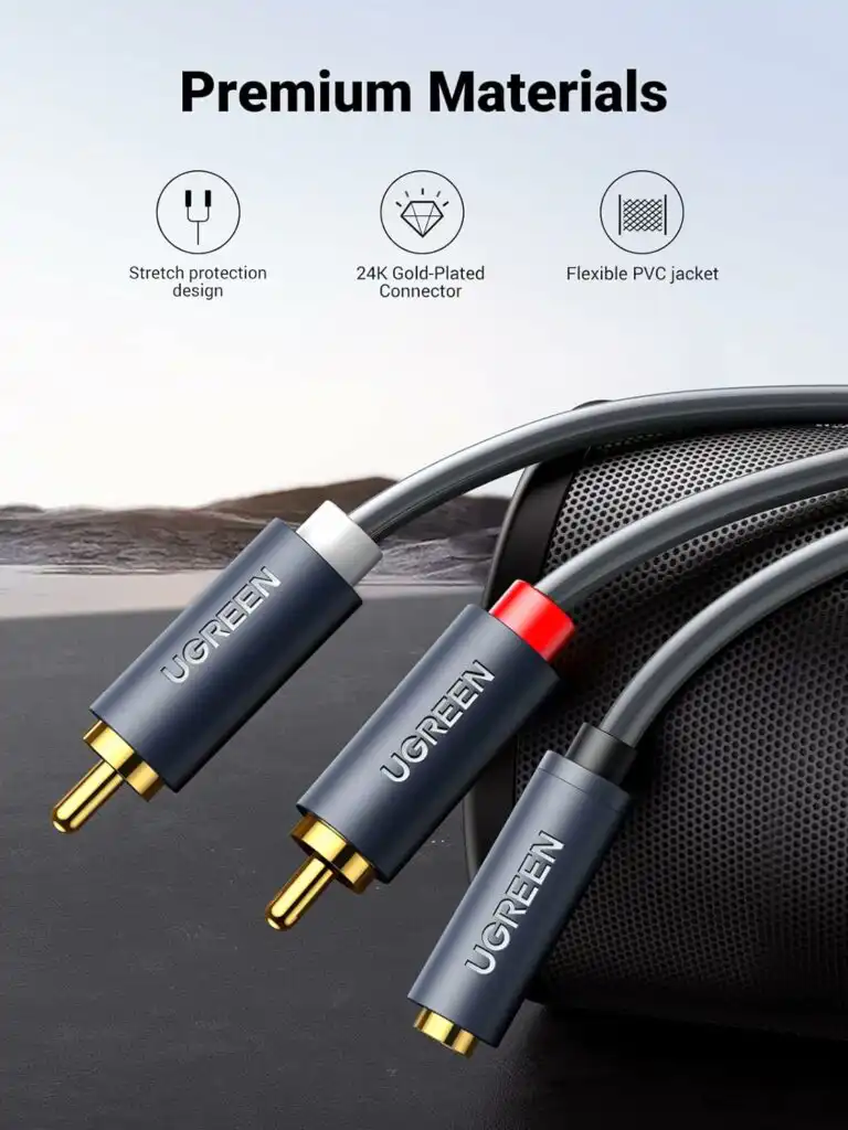 Ugreen 3.5mm Female to 2RCA Male Audio Cable 1M: Buy Ugreen 3.5mm Female to 2RCA Male Audio Cable in Sri Lanka | ido.lk