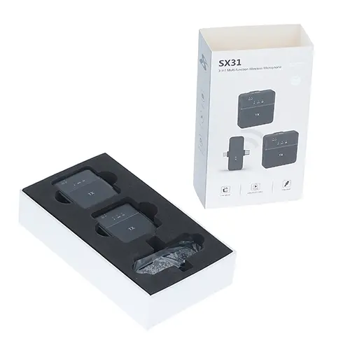 SX31 Wireless Dual Microphone for iPhone Type C Devices and 3.5mm