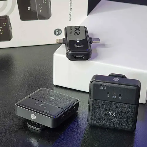 SX31 Wireless Dual Microphone for iPhone Type C Devices and 3.5mm