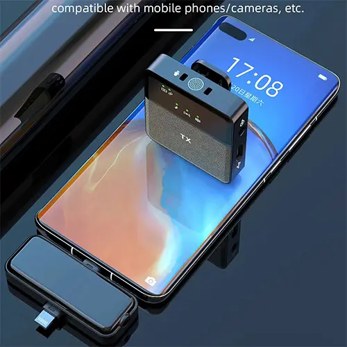 SX31 Wireless Dual Microphone for iPhone Type C Devices and 3.5mm